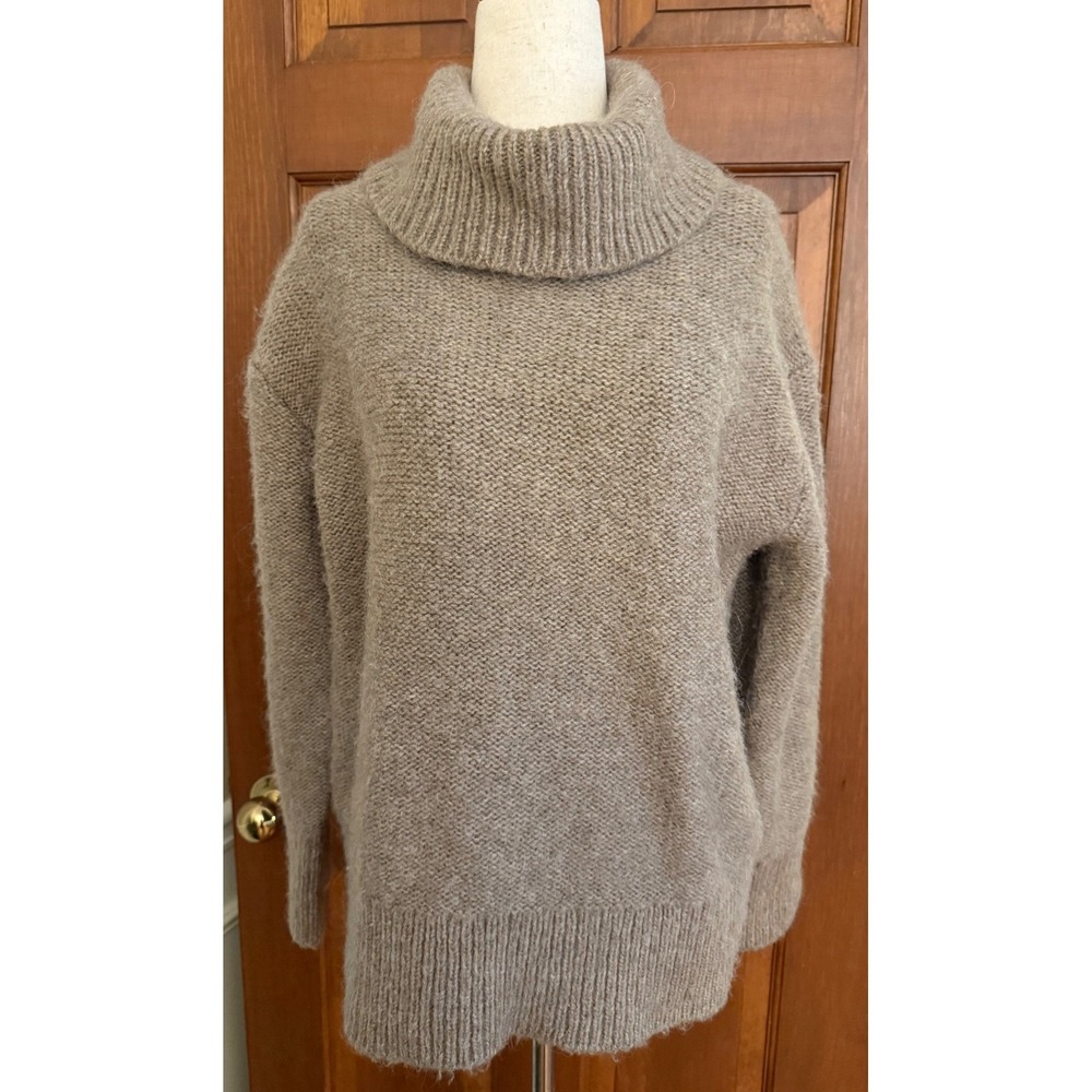 Banana Republic‎ Wool-Alpaca Blend Sweater Womens XS Oat Ultra-Soft Turtleneck